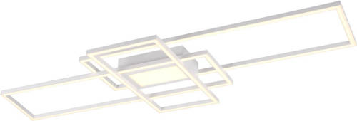 BES LED Led Plafondlamp - Trion Urano - 60w - Aanpasbare Kleur - Afstandsbediening - Dimbaar - Rechthoek - Mat Wit - Aluminium