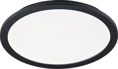 BES LED Led Plafondlamp - Trion Camy - Opbouw Rond 24w - Spatwaterdicht Ip44 - Dimbaar - Warm Wit 3000k - Mat Zwart