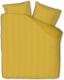 Luna Bedding Embossed Stripes - Geel 2-persoons (200 x 220 cm + 2 kussenslopen) Dekbedovertrek