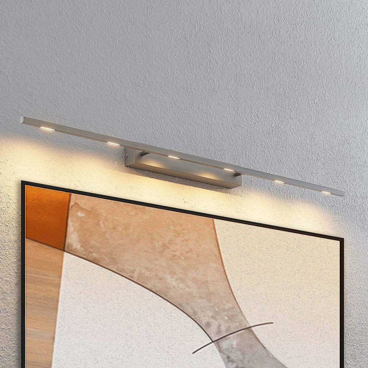 Lucande Alexis LED plafondlamp 118cm mat nikkel