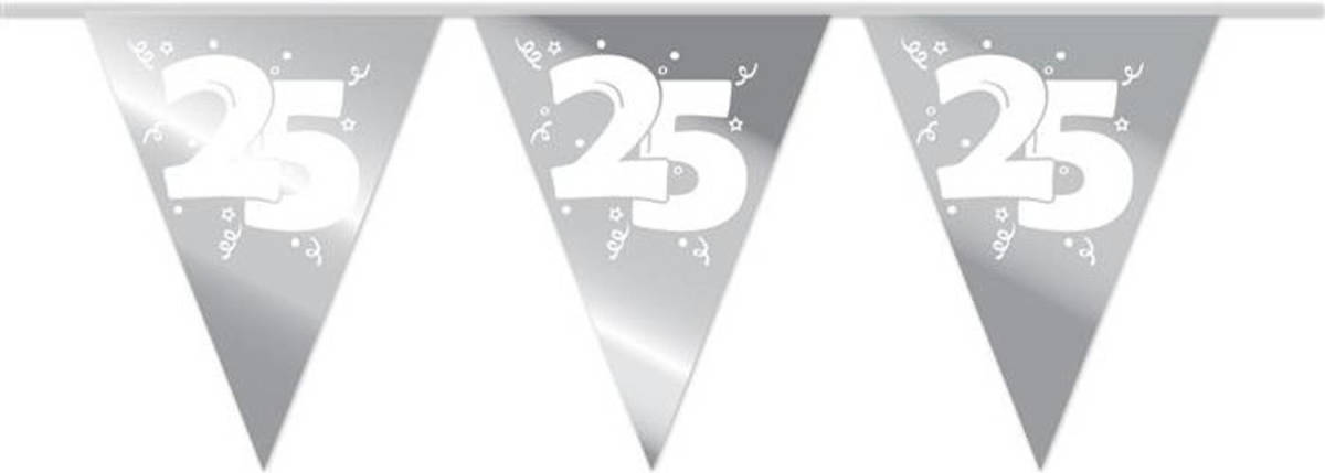 Haza Original Vlaggenlijn 25 Jaar 10 Meter Zilver