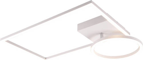 BES LED Led Plafondlamp - Plafondverlichting - Trion Viyona - 24w - Natuurlijk Wit 4000k - Vierkant - Mat Wit - Aluminium