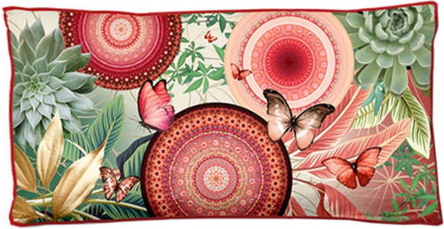 HIP Sierkussen Jimena 60 X 30 Cm Polyester Rood/groen