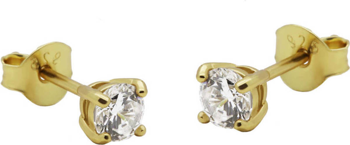 KARMA Jewelry verguld zilveren oorbellen Plain Perfection