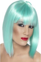 Smiffy's Neon Mintgroene Damespruik Met Pony