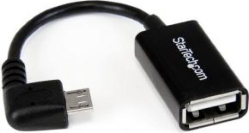 Startech .com 12 cm rechtshoekige micro-USB-naar-USB-OTG-hostadapter M/F