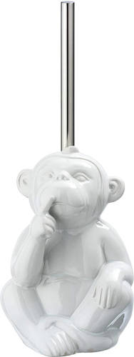 Wenko Toiletborstel En Houder Monkey Quiet 22 Cm Keramiek Wit