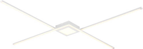 BES LED Led Plafondlamp - Plafondverlichting - Trion Oxi - Natuurlijk Wit 4000k - Dimbaar - Rechthoek - Mat Wit - Aluminium