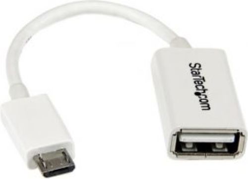 Startech .com 12 cm witte micro-USB-naar-USB-OTG-hostadapter M/F