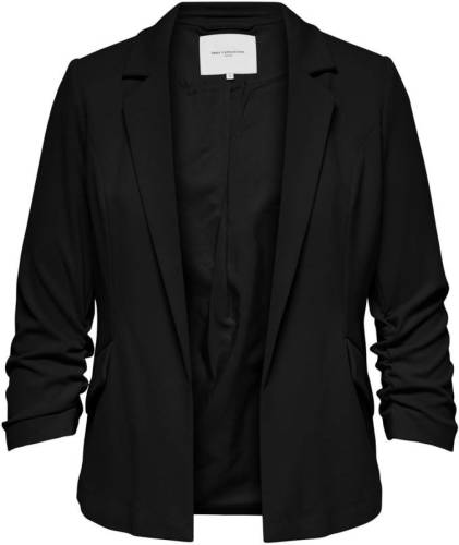 ONLY CARMAKOMA blazer CARCAROLINA met plooien zwart