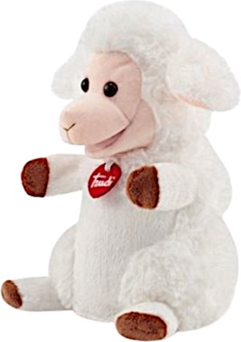 Trudi handpop Schaap 24 cm pluche wit