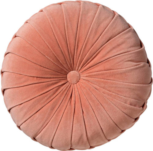 Dutch Decor Kaja - Sierkussen Rond Velvet Muted Clay 40 Cm