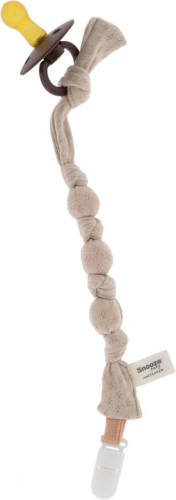 Snoozebaby Organic Pacifier Cord Milky Rust