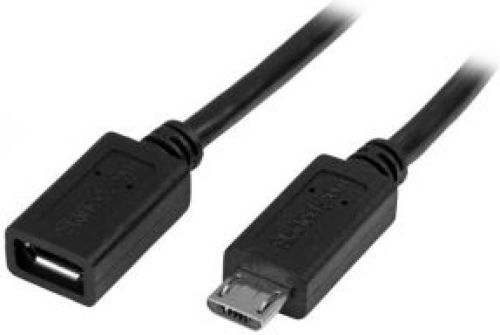 Startech .com Micro-USB verlengkabel 0,5 m M/F Micro USB kabel 50cm