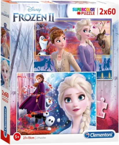 Clementoni Disney Frozen 2 legpuzzel 2 puzzels 60 stukjes