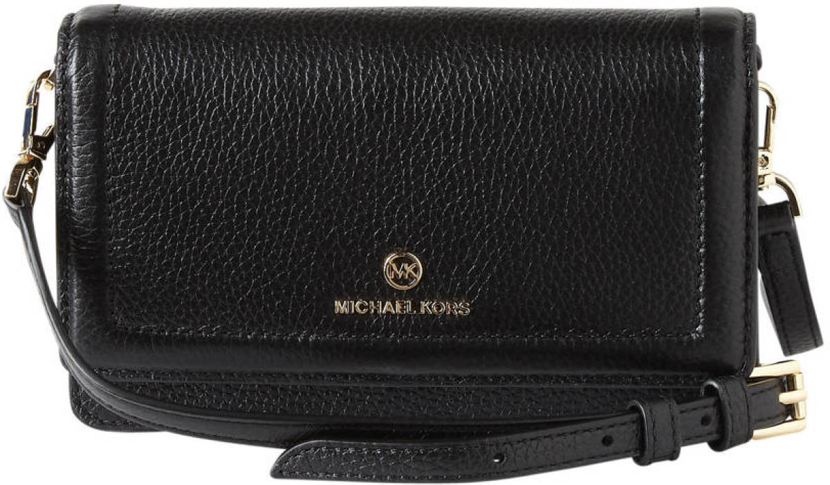 Michael Kors leren telefoontasje zwart