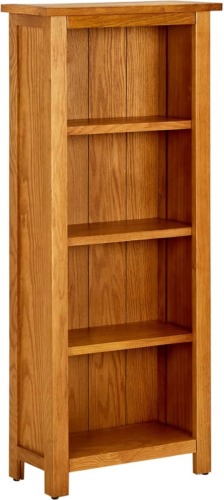 VidaXL Boekenkast met 4 schappen 45x22x110 cm massief eikenhout