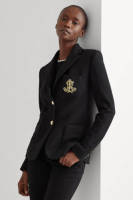 Lauren Ralph Lauren blazer met borduursels zwart