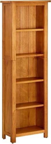 VidaXL Boekenkast met 5 schappen 45x22x140 cm massief eikenhout