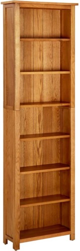 VidaXL Boekenkast met 7 schappen 60x22x200 cm massief eikenhout