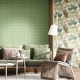 Topchic Behang Big leaves groen en beige