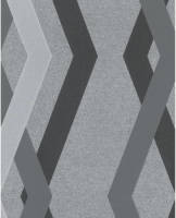 Topchic Behang Graphic Lines Diamonds grijs en zwart