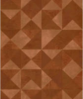 Topchic Behang Graphic Shapes Facet metallic oranje