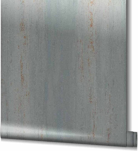 Topchic Behang Stripes Effect metallic grijs