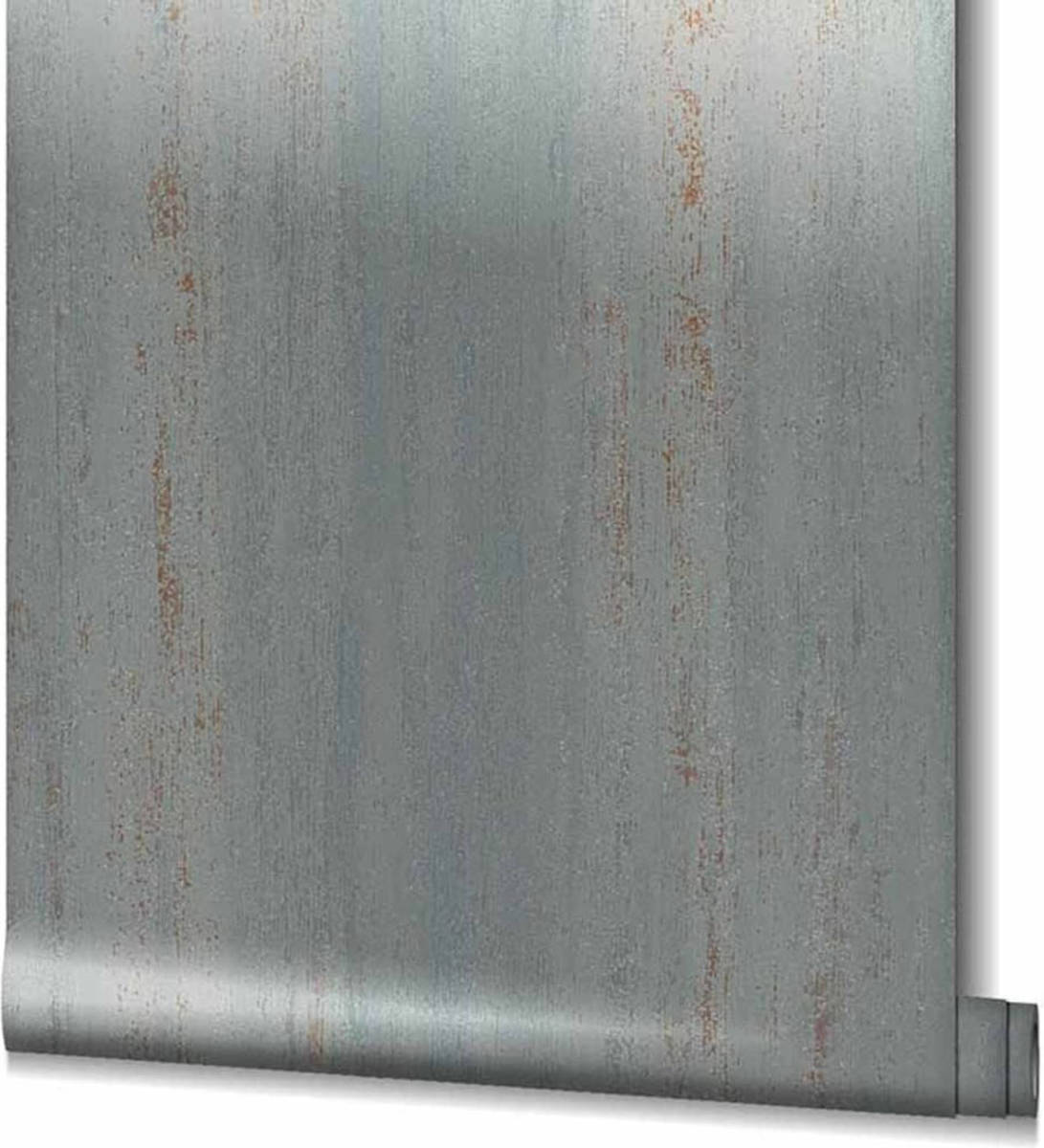 Topchic Behang Stripes Effect metallic grijs