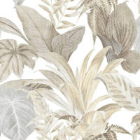 Topchic Behang Big Leaves beige