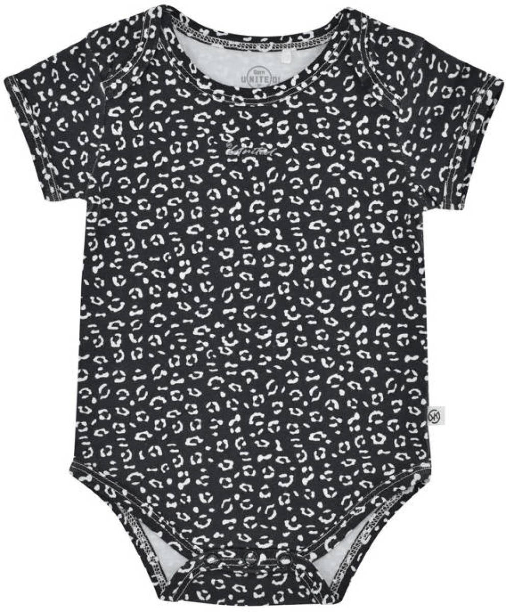Born by Kiddo United romper antraciet/wit