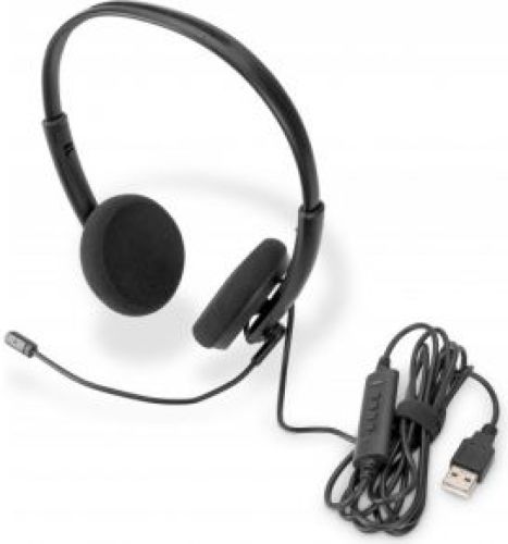 DIGITUS DA-12203 hoofdtelefoon/headset Hoofdband USB Type-A Zwart