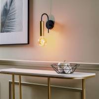 EULUNA Wandlamp Loppe, 1-lamp, zwart/goud