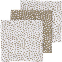Meyco hydrofiel monddoekje Cheetah - set van 3 taupe