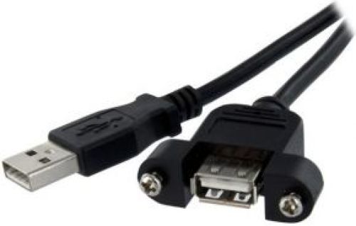 Startech .com 30 cm lange, paneelgemonteerde USB-kabel A naar A F/M