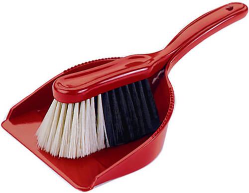 Klein handveger en blik rood 2 delig 24 cm