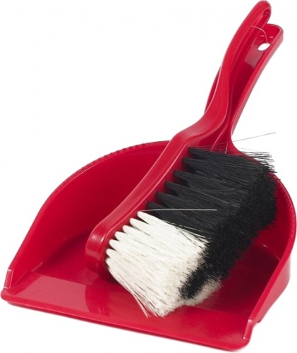 Klein handveger en blik rood 2 delig 24 cm