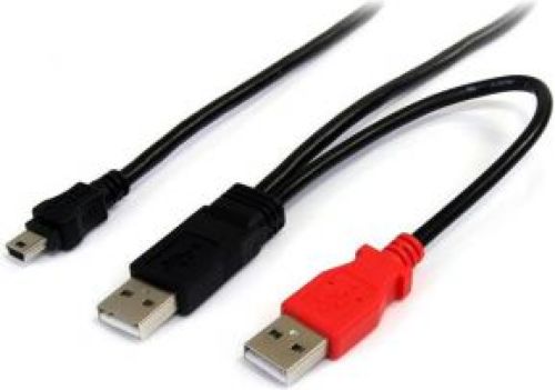 Startech .com 1,8 m USB Y-kabel voor externe harde schijf USB A naar mini B