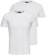 ONLY & SONS slim fit T-shirt (set van 2) ONSBASIC white