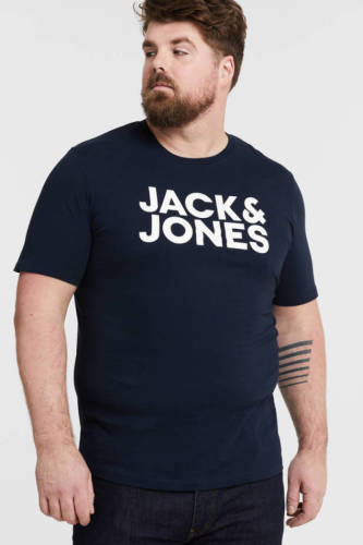 JACK & JONES PLUS SIZE T-shirt JJECORP Plus Size met logo navy blazer