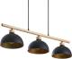 Lindby Tirzana hanglamp, 3-lamps, zwart