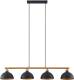 Lindby Tirzana hanglamp, 4-lamps, zwart