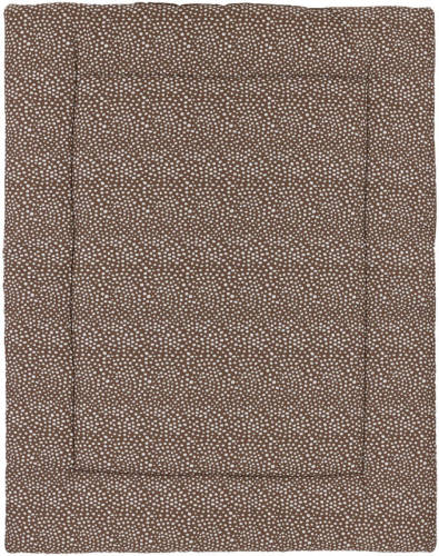 Meyco boxkleed 80x100 cm Cheetah choclolate / Uni choclolate