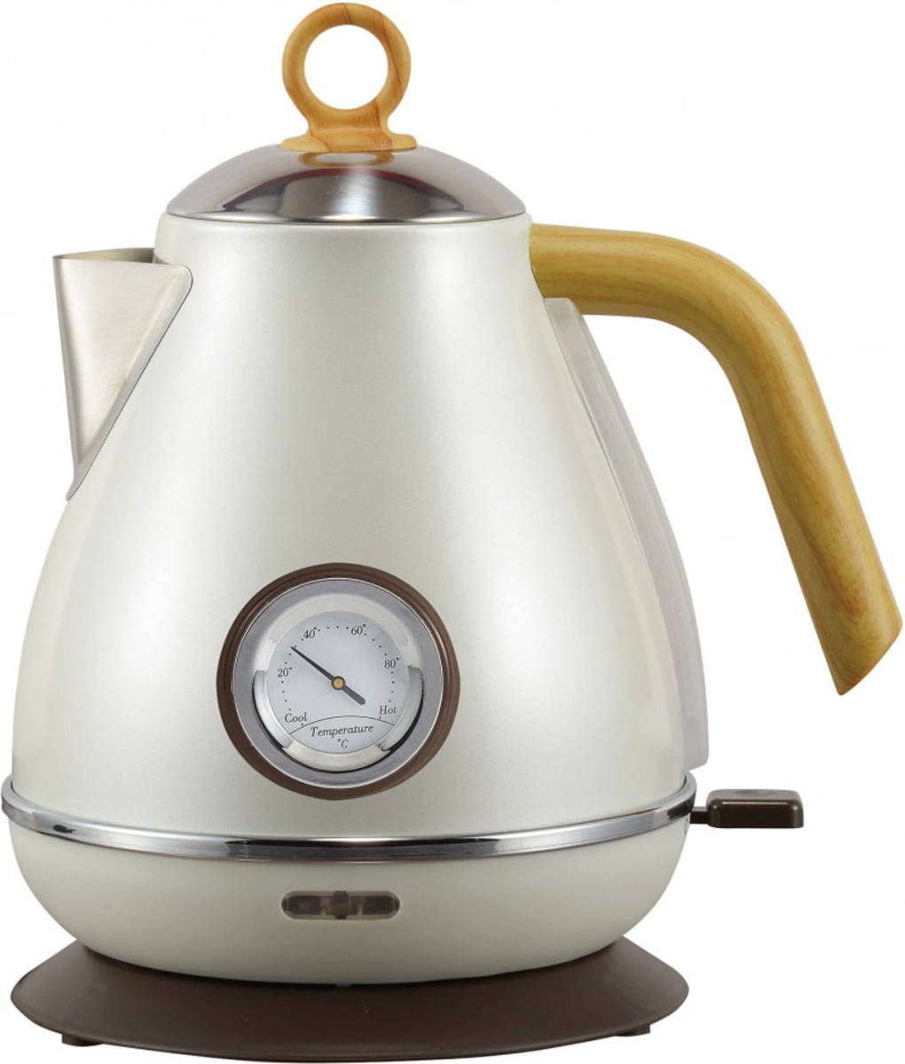 Kassel - Retro Waterkoker - 1,7l - Rvs - Pearl - Met Thermometer