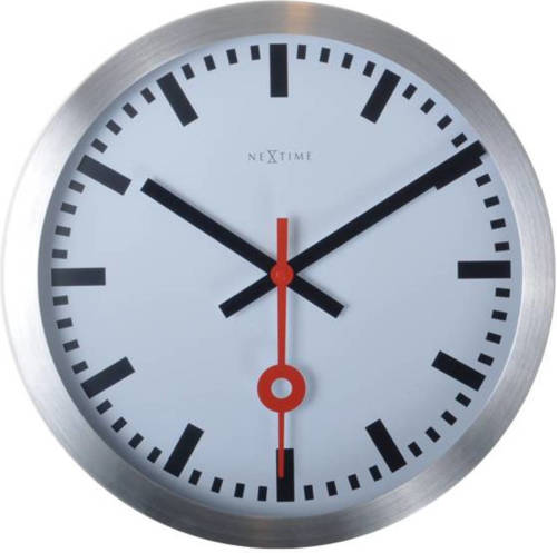 NeXtime Stationsklok-station- 19 Cm-staal