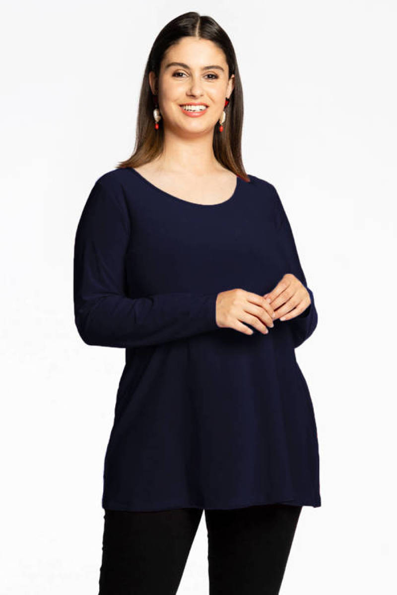 Yoek tuniek COTTON donkerblauw