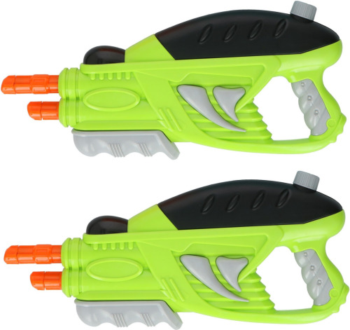 Merkloos 2x Waterpistool/waterpistolen 42 cm groen 350 ml