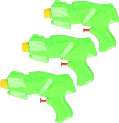 Merkloos 10x Mini waterpistooltje/waterpistolen 15 cm groen