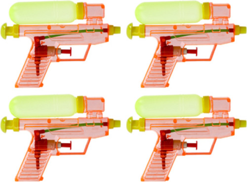 Merkloos 10x Waterpistool/waterpistolen rood 15 cm