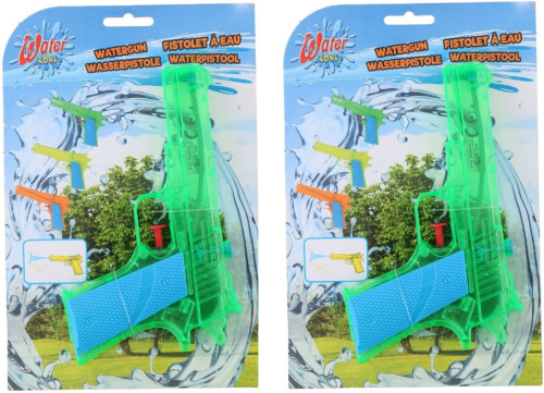 Merkloos 20x Waterpistool/waterpistolen groen 18 cm